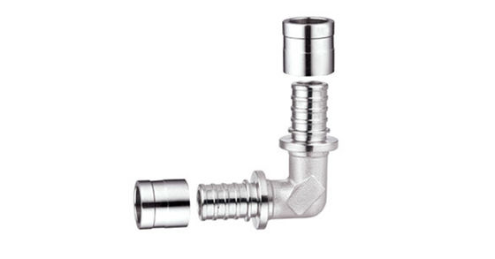 Raccords de tuyauterie Pex en laiton forgé PF4004 Valve de presse en laiton axiale