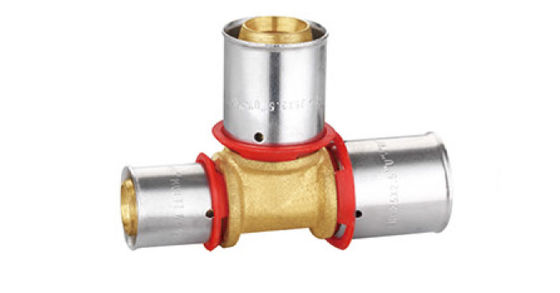Soupape de compression en laiton nickelée, compression réduisant les garnitures en t PF3008