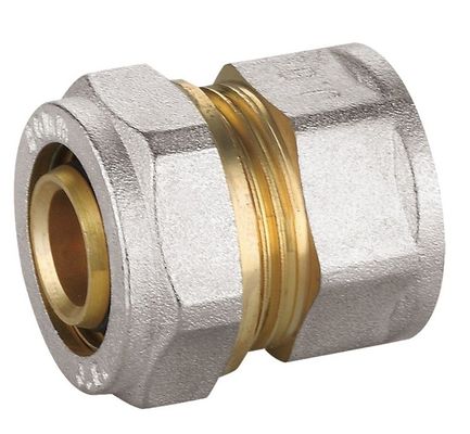 Raccords en laiton nickelé PF5003 Connecteur union droit femelle