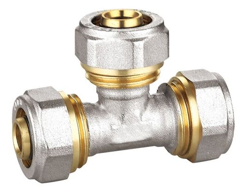 Garnitures de tuyau égales de la pièce en t PF5006, garnitures ISO228/1 en laiton de Pex Al Pex filetées