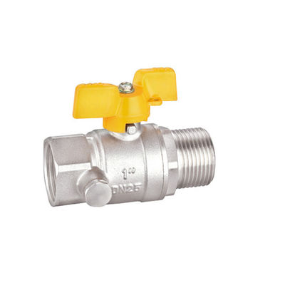 Le trois-quarts avancent le robinet petit à petit à tournant sphérique en laiton BV1027-MF a fileté ISO228/1