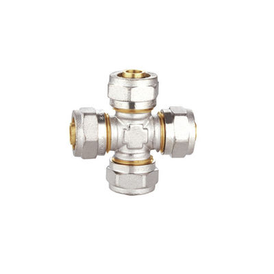 Diamètre PF5010 à quatre voies d'égal de Pex Al Pex Brass Compression Fittings