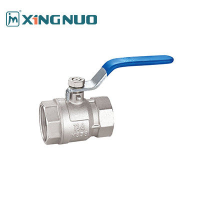 Valve à bille en laiton nickelée 100% CNC testée pour les fuites pour l'eau ou l'air à température normale