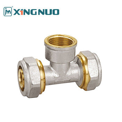 1Mpa de médias d'eau de laiton raccords de coude de connexion féminine raccords PEX 1/2 3/4 1 pouce fil féminin Tee PEX compression