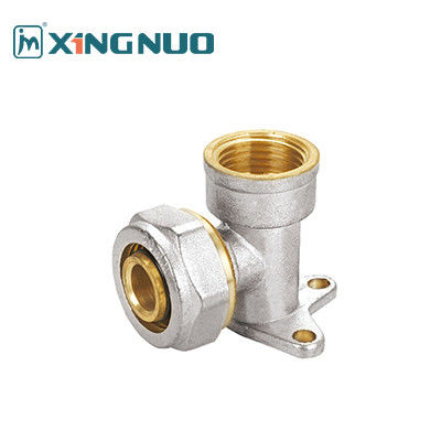 Pipe PEX normale deux couleurs de cuivre de compression de l'ajustement PEX cuivre coude avec assis