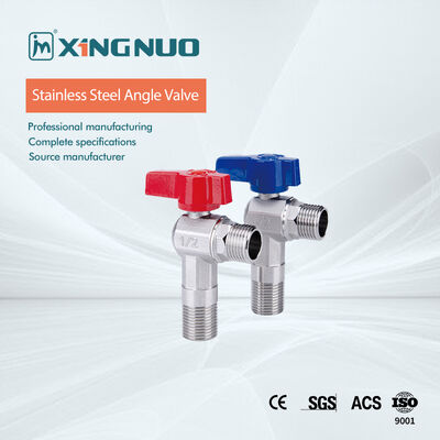 Vanne d'angle en laiton OEM ODM avec raccord fileté, pression d'entrée maximale 10 bars (145 psi), vanne de précision pour le contrôle des fluides