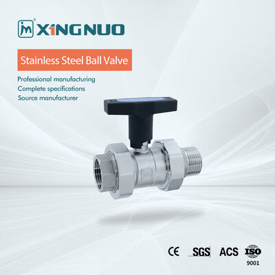 Pression nominale jusqu'à 1000 PSI Valve à bille en acier inoxydable industriel avec joint en PTFE et conception à bille flottante